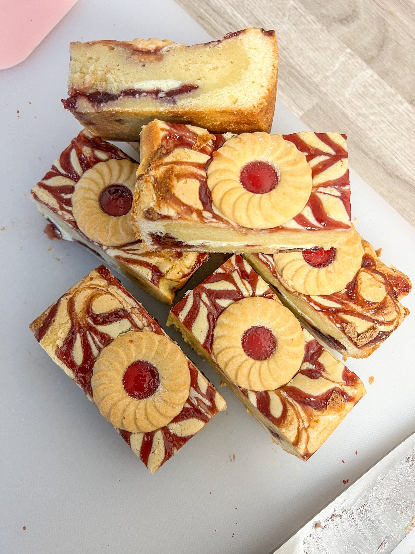 Raspberry White Chocolate Blondie