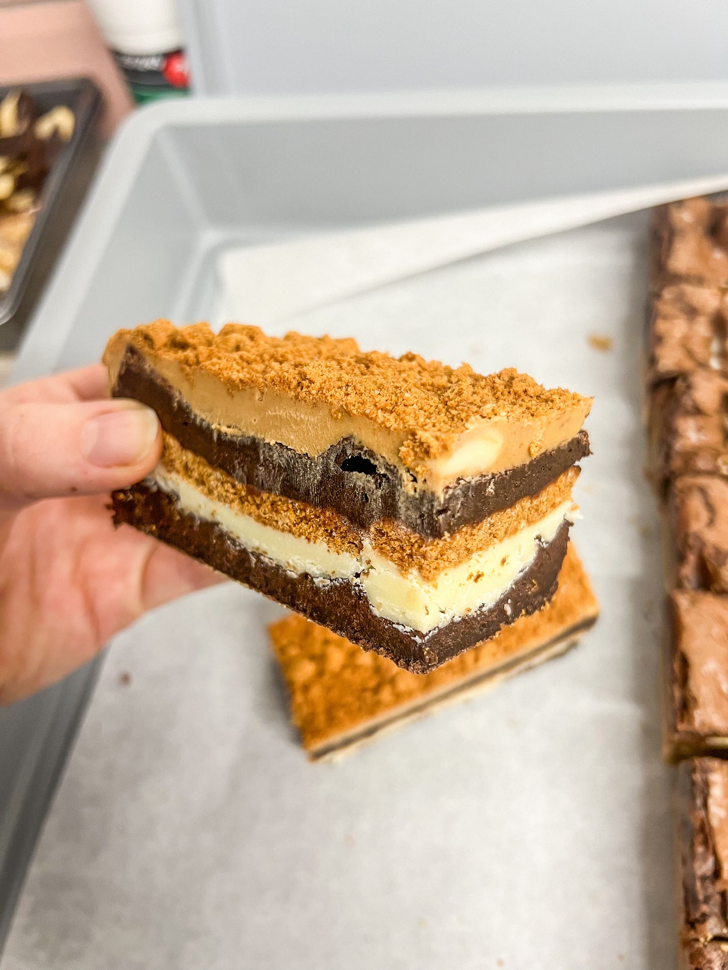 Biscoff Milkybar Brownie