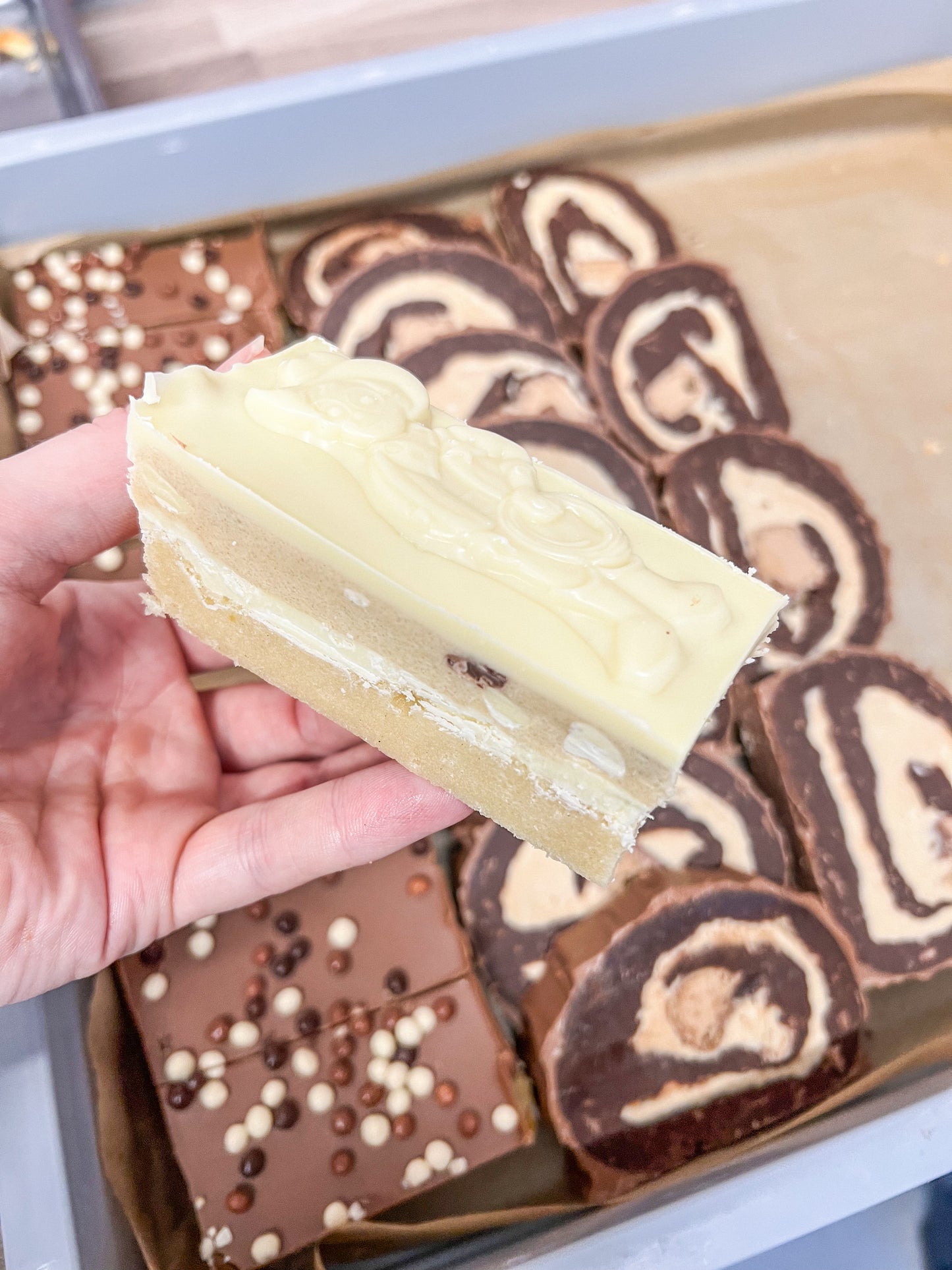 Milkybar Cookie Dough Blondie